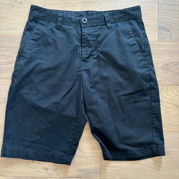 Volcom Shorts True To This Shorts Men's 31 Black Flat Front Chino Skateboarding - Picture 1 of 6